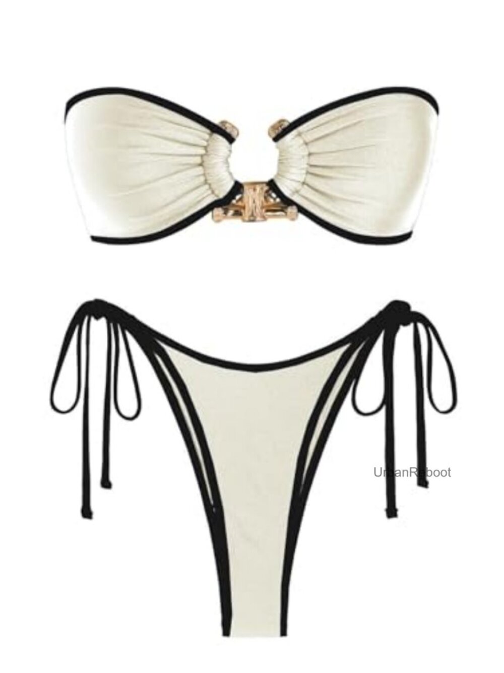 ZAFUL Strapless High Cut Bikini Set Two Piece Swimsuit Removable Pads